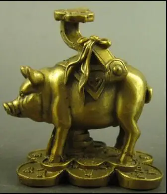 DYZ 420+++++Yellow copper money pig | Дом и сад