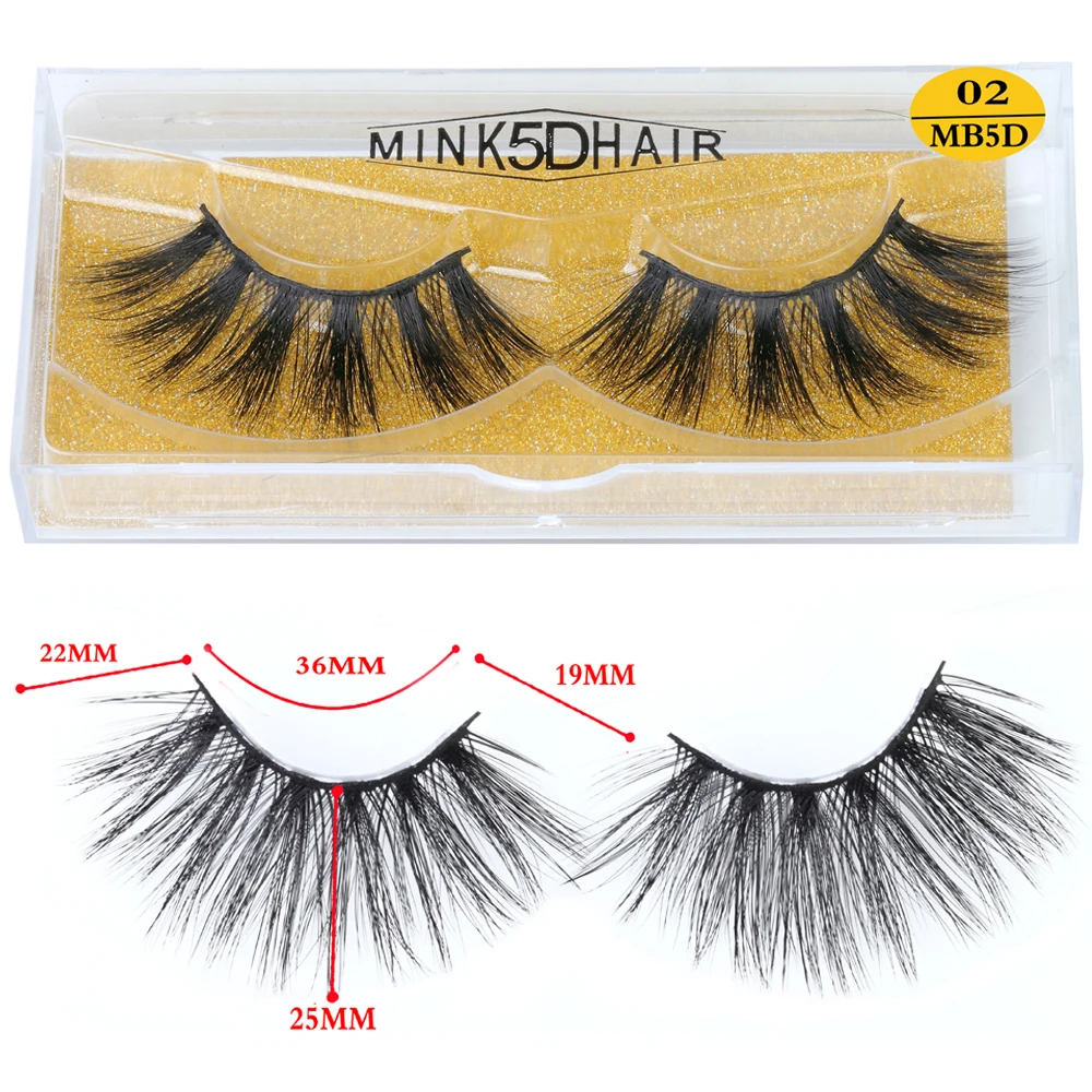 MB 25 мм Lashes 5D норковые ресницы удлиненной длины 3D накладные ресницы большие драматические объемные 25 мм ресницы накладные ресницы - Цвет: MB5D-02