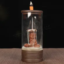 Креативный песочные часы керамический обратный поток курильница с дымом водопад ладан держатель запах курильницы ароматический домашний офис Чайный домик