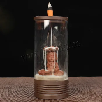 

Creative Hourglass Ceramic Backflow Incense Burner Smoke Waterfall Incense Holder Censer Smell Aromatic Home Office Teahouse