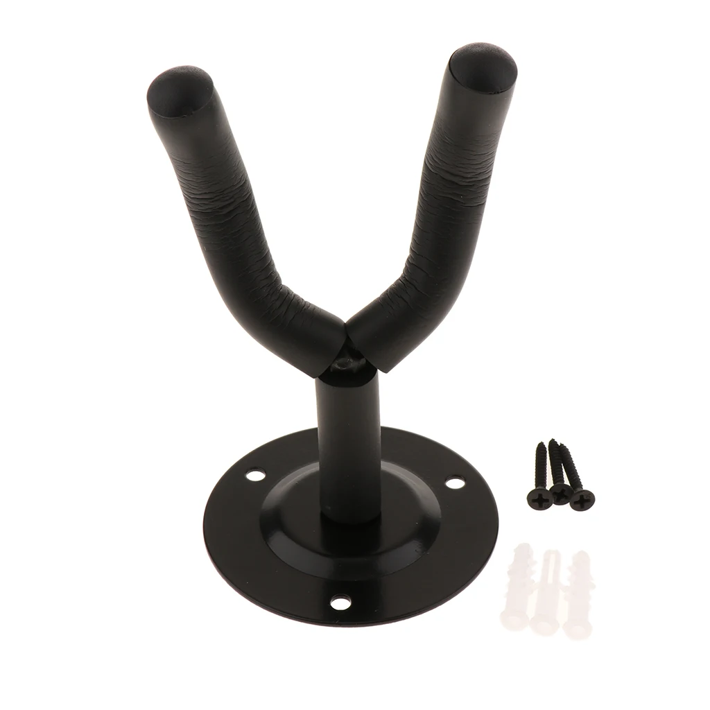 Guitar Hanger Hook Stand Holder, Guitar Keeper Wall Mount Bracket, Guitar Display, Home Musical instrument Accessory Black