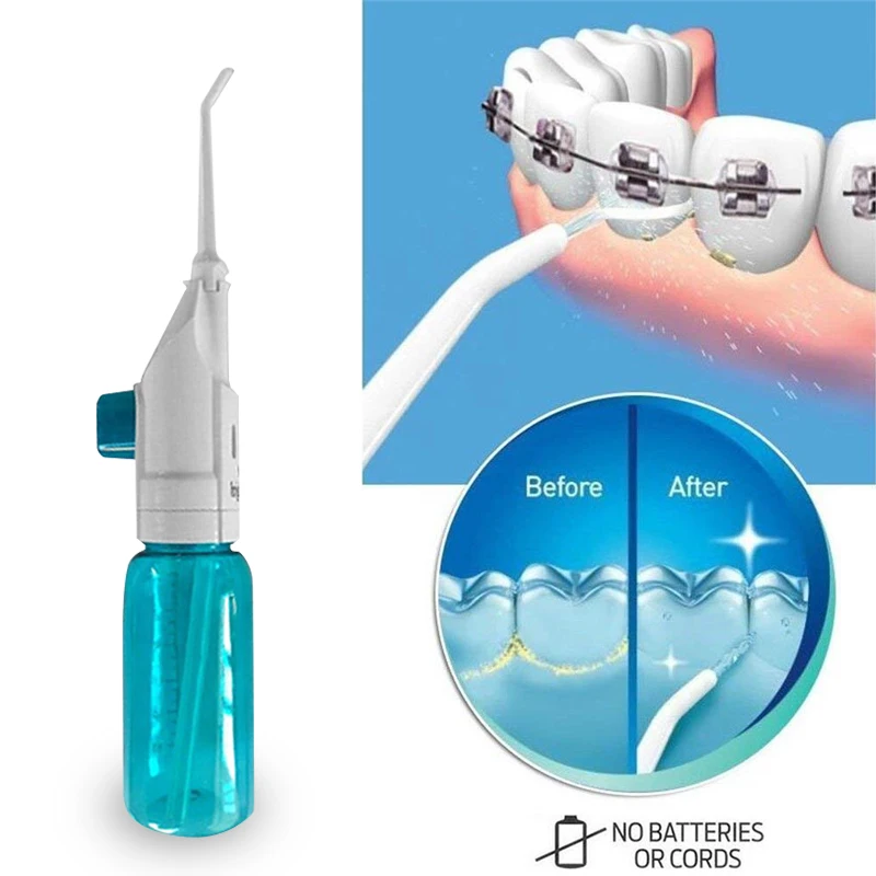 Dual Oral & Nasal Water Flosser Cordless Portable Dental Irrigator Oral Hygiene Irrigation Cleaner Teeth Nose Cleaning Jet 90ml