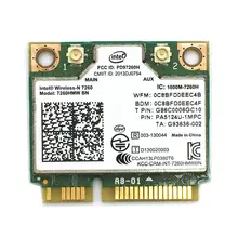 Карта для Intel 7260 7260HMW BN 802.11bgn 300 Мбит/с Wifi+ Bluetooth 4,0 Половина мини-карта pci-e подходит Dell Asus acer sony samsung