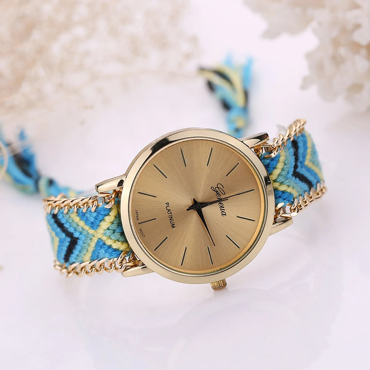 Fashion Handmade Casual Geneva Quartz Women Girls Braided Colorful Friendship Bracelet Watch Relogio Feminino Gift Dress Watches