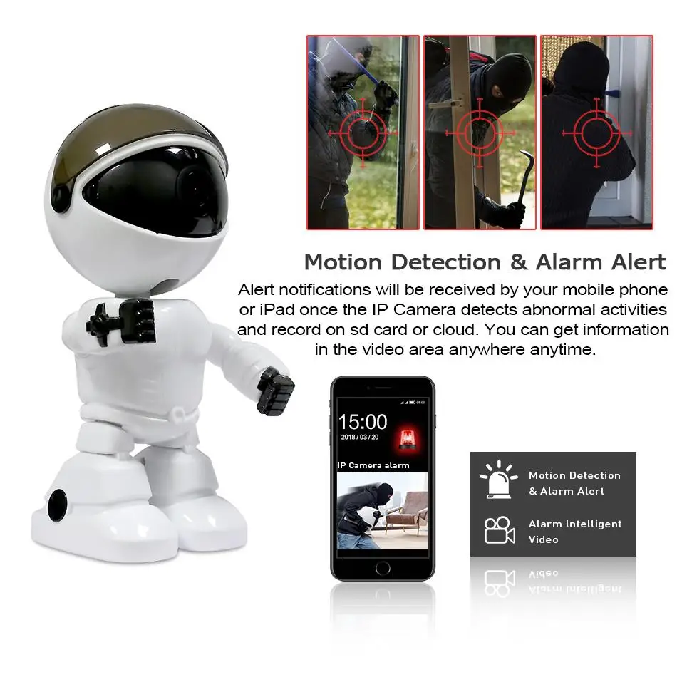  Hiseeu 2MP HD Wireless IP Camera wi-fi Robot camera 1080P Wifi Night Vision Camera IP Network Camer - 32809243594