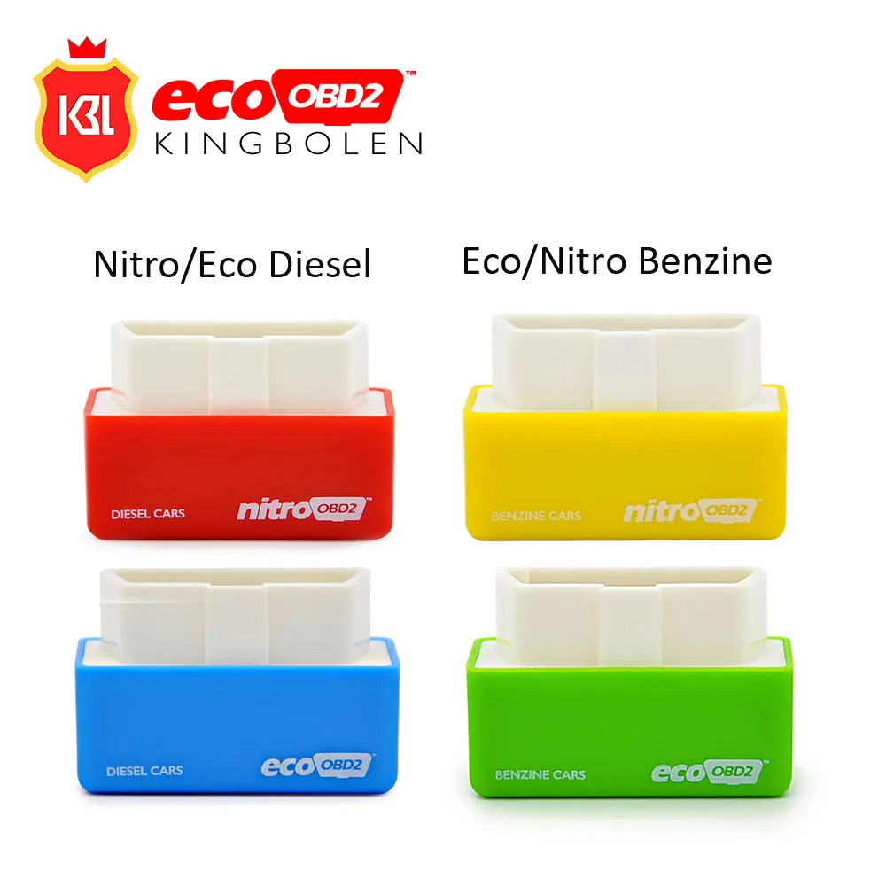 Автомобильный чип EcoOBD2 Benzine с вилкой и чипом NitroOBD2 тюнинг привод OBD2 коробка низким