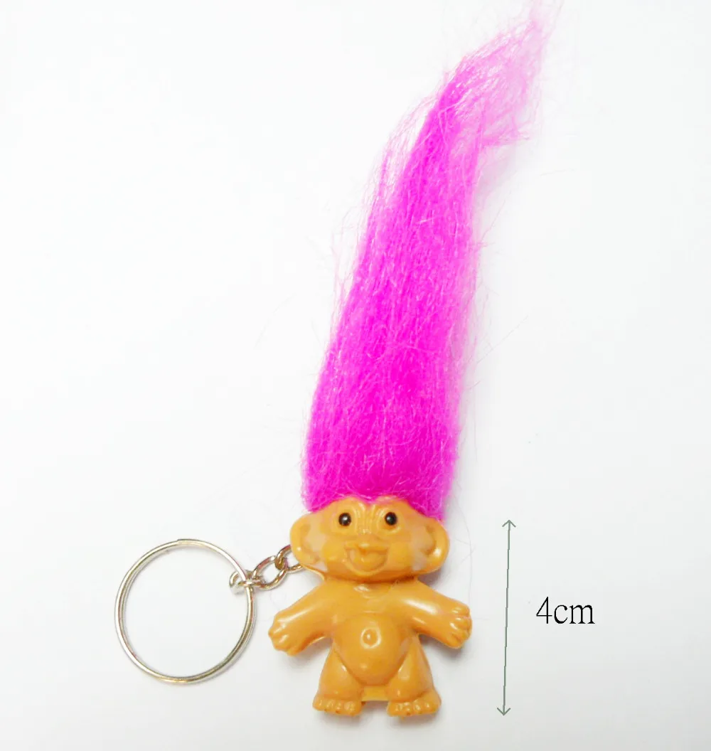 

1 piece Pink Lucky troll w/ keychain key ring clip Party Favor game vending gift pinata vending FunTOYS GIFT BAGS NOVELTY