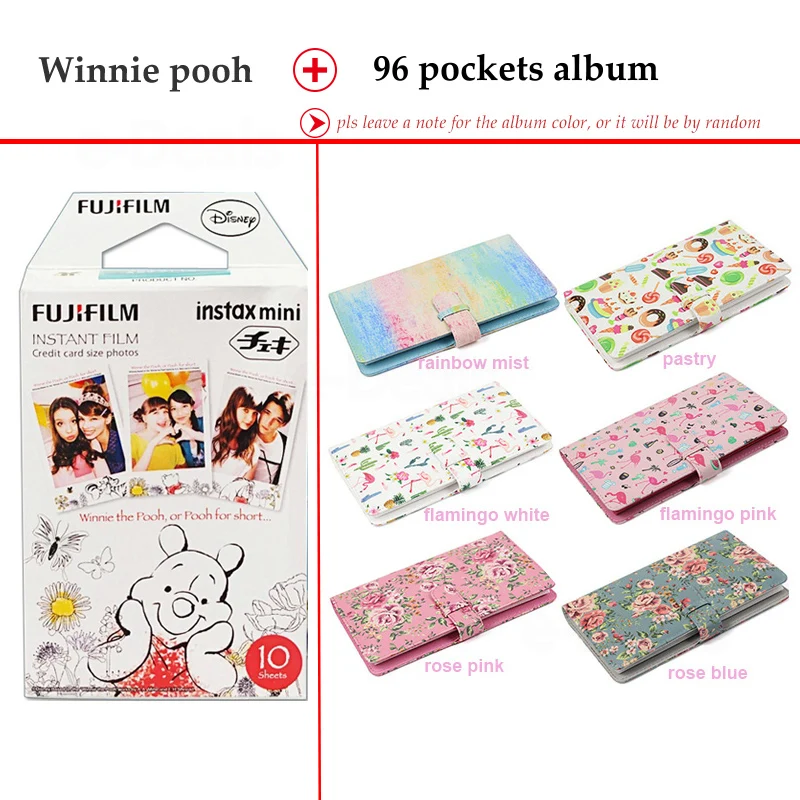 Fujifilm Instax Мини пленка Винни Пух 10 листов fr Instax Mini 9 8 7 s 70 90 25 мгновенный Polariod камера мобильный принтер SP-2 1