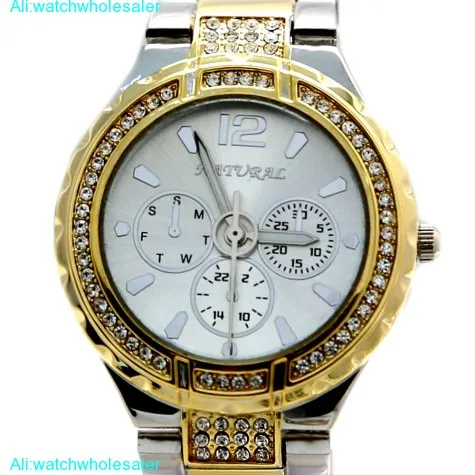FW836C New Water Resist White Dial Ladies Water Resistant Crystal Bracelet Watch