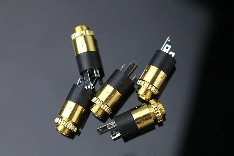 5 шт. PJ-392 разъем для наушников 3,5 мм разъем для аудио-видео 3,5 стерео ремень гайка покрытие золото технология Y