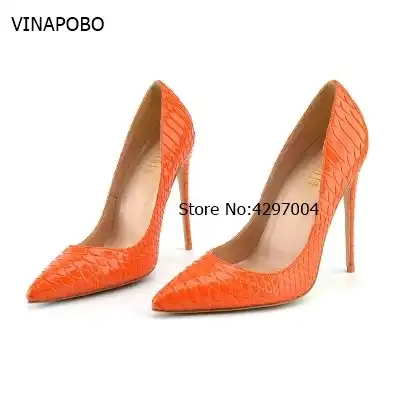 orange snake heels