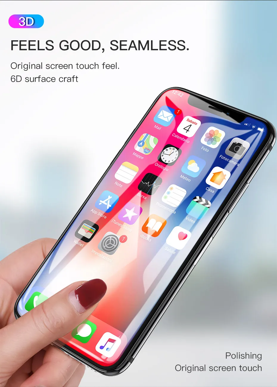 HOCO полное покрытие закаленное стекло для iPhone 11 Pro Max XR X XS Max защита экрана 3D Защитное стекло для iPhone 7 8 Plus