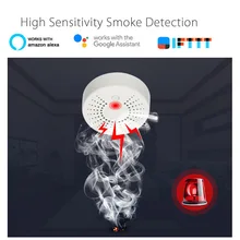 Умный Wi-Fi датчик температуры пожарного дыма беспроводной детектор температуры дыма Автоматизация домашней системы охранной сигнализации умный срок службы