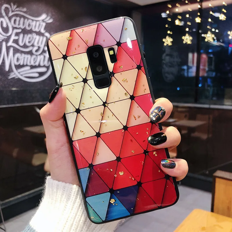 Luxury Gold Foil Bling Glitter Phone Case For Samsung Galaxy S10 S9 S8 Plus S10e NOTE 9 Cute Love Heart Soft Silicone Back Cover Luxury Gold Foil Bling Glitter Phone Case For Samsung Galaxy S10 S9 S8 Plus S10e NOTE 9 Cute Love Heart Soft Silicone Back Cover