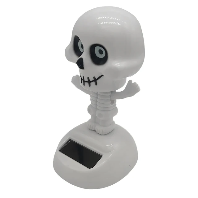 Adorable Dancing Skeleton Statue Figure, Plastic Bobbleheads Doll, Nodding Figure Doll Toy Home Office Car Dashboard Ornament 6