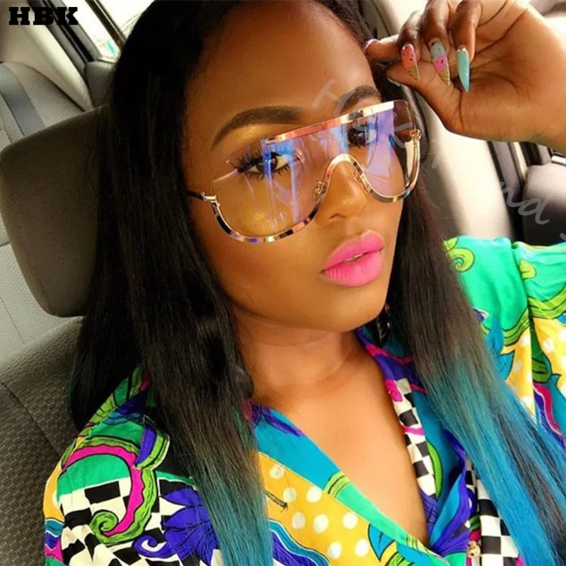 

Unisex One piece Sunglasses Women 2017 Newest Brand Designer Superstar Celebrity Sun Glasses UV400 Gradient Lunettes De Soleil