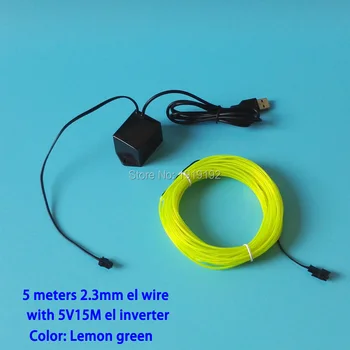 

DIY 2.3mm 5Meters Blue EL wire Flexible Neon Glow Light EL Cable Rope for birthday Party Decorations Light With USB Driver