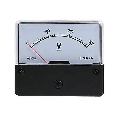 Стандартный Вольтметр 0 300 В постоянного тока с аналоговой панелью|analog panel|panel meter