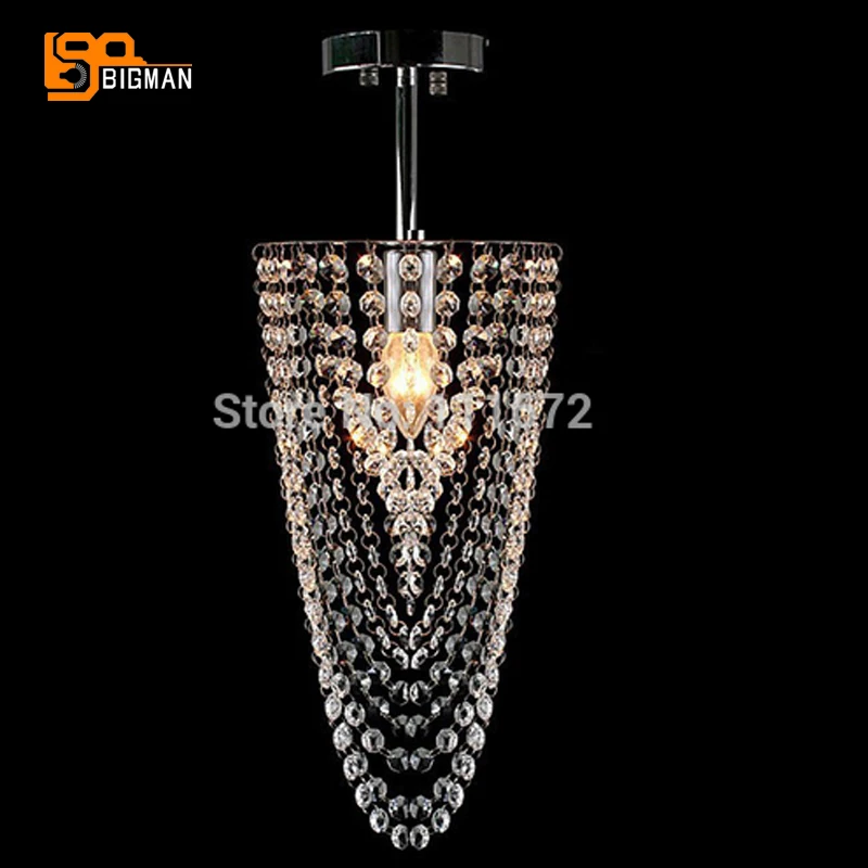 

high quality lustres de cristal light modern crystal pendant lamp hallway lights Diameter 170mm