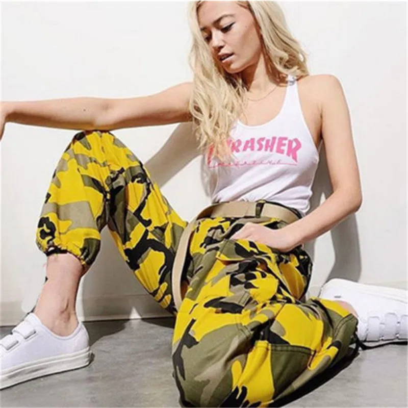 Online Sommer frauen Damen Camo Cargo Hose Hosen Casual Hosen Militär Armee Kampf Camouflage Jeans Bleistift Hosen Rosa Rot Grau