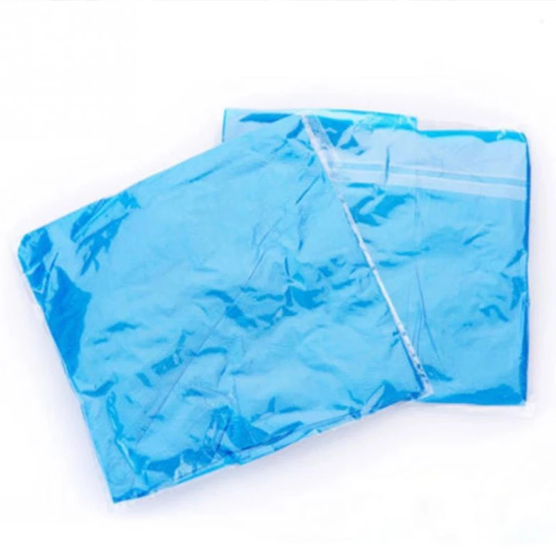 EYKOSI Новинка 1 пара прочные пластиковые одноразовые дождевые бахилы непромокаемые толстые высокие сапоги дождевые бахилы синий цвет