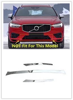 

Stainless Steel 3pcs Chrome Front Middle Bottom Grille Cover Strip Molding For Volvo XC60 2018