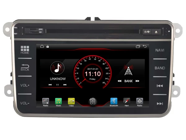 Top Fit for  B6  PASSAT POLO GOLF TIGUAN SKODA OCTAVIA OTOJETA android 9.1 Wifi car dvd player tape recorder headunits 5