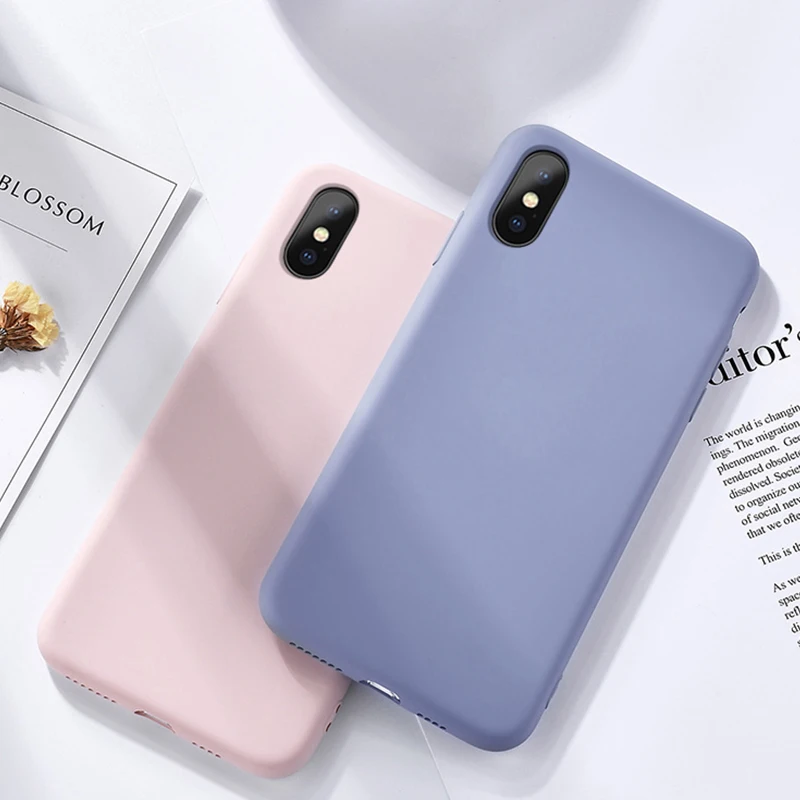 

Candy Soft Liquid Silicone Case For Apple iPhone 6 6s 7 8 Plus Phone Cover Case For iPhone X 6 s 6Plus 7Plus 8 8Plus Case Coque