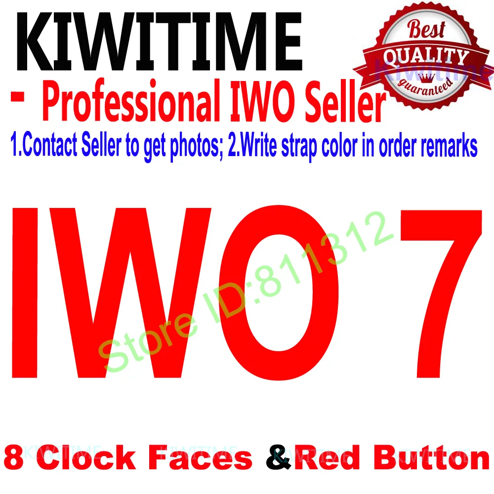 

Bluetooth Smart Watch IWO 7 SmartWatch Case for Apple iOS iPhone Xiaomi Android Smart Phone NOT Apple Watch Similar as IWO 5 6