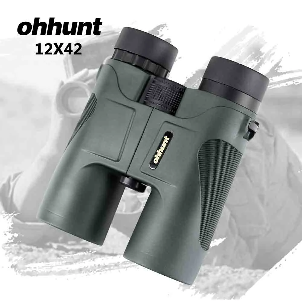 ohhunt 12X42 Binoculars PORRO Bak4 Prism Telescope Power Zoom Wide