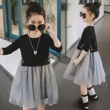 Новинка года, платье для девочек платья принцессы для девочек, vestido infantil, осенняя модная дизайнерская детская одежда платье-пачка 10, 11, 12, 13, 14 лет