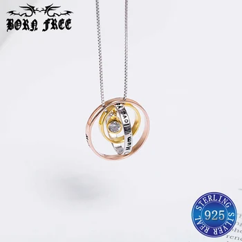 

collier argent silver pendule multicolor pendant necklace collares jewelry woman plata ley 925 pendente necklaces choker lot mix