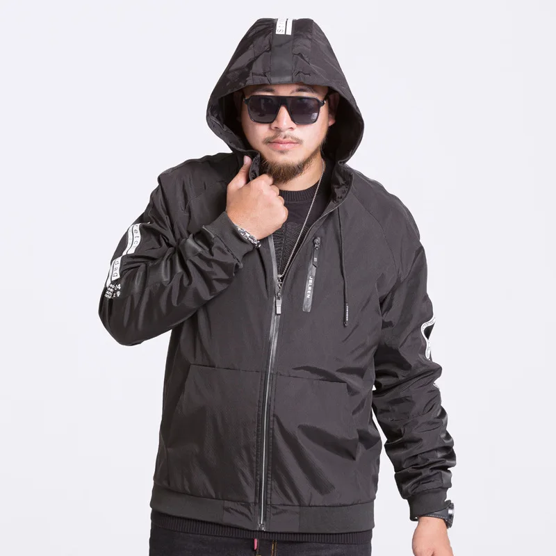 8XL 7XL 6XL Plus Size Men's Classic Hooded Bomber Jacket Spring Fashion Parka Coats Men Waterproof Windbreaker Army Jaqueta JK86 | Мужская