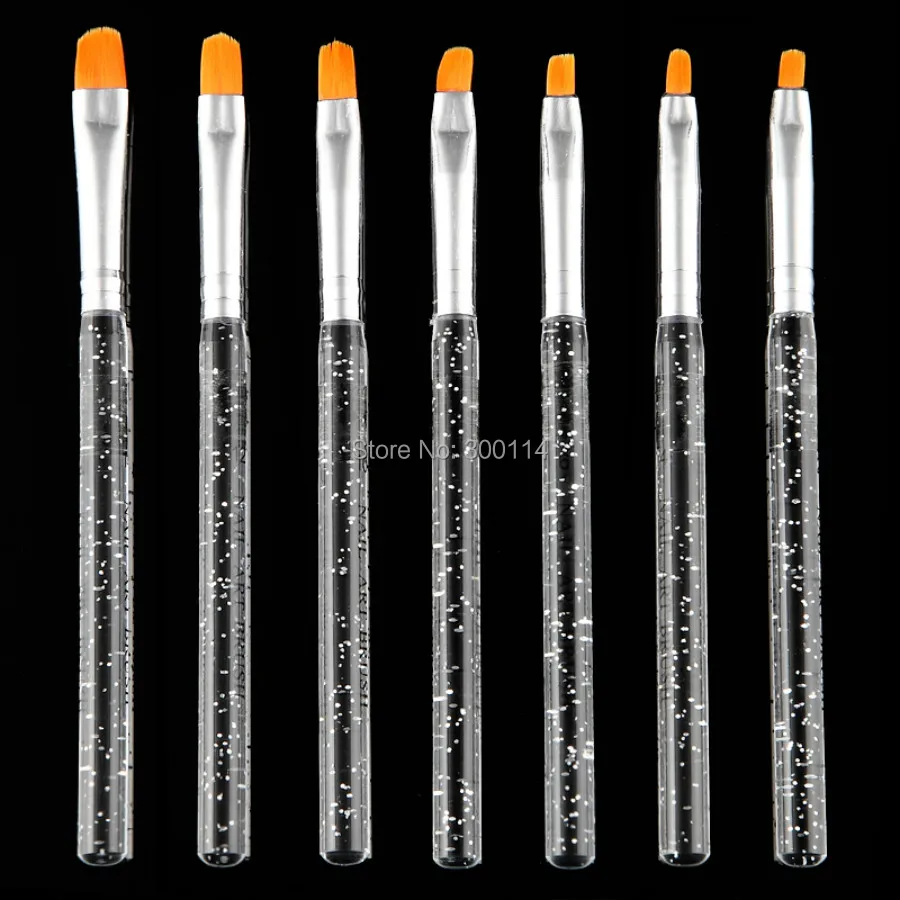 7pcs transparent nail brush