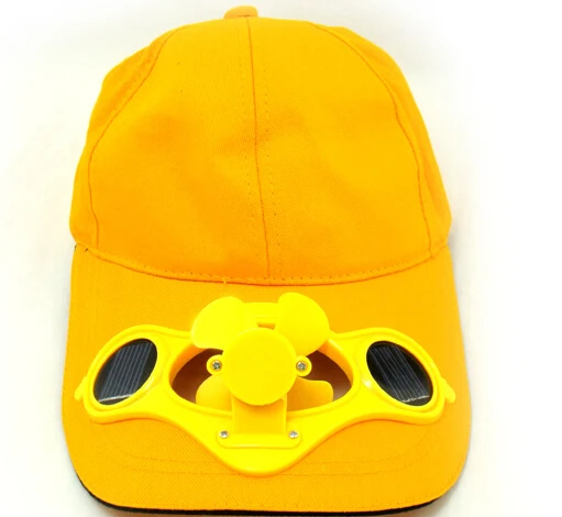 baseball cap with solar fan
