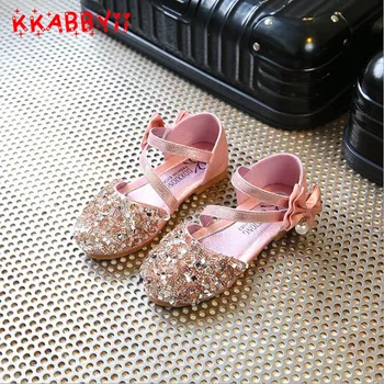 

Girls Sandals New Summer Fashion Girls Sequins Single Shoes Kids Children Korean Toddler Baby Princess Sandals 3 Colors 21-36
