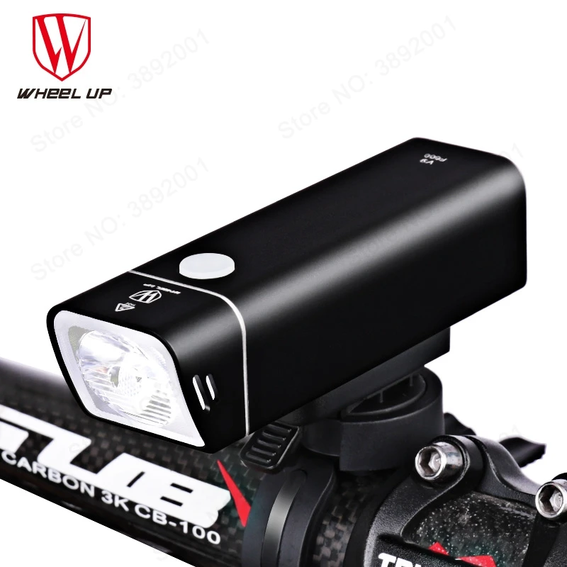 

WHEEL UP USB Rechargeable Bike Light Front Handlebar Cycling Led Light Battery Flashlight Torch Headlight Bicycle Accessories