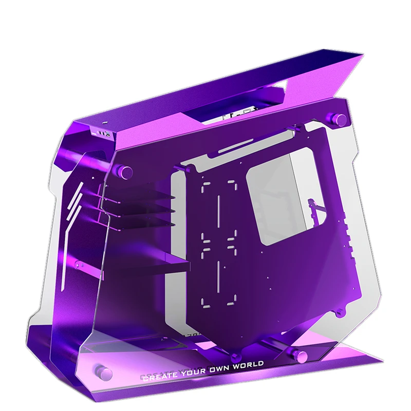 

Zeaginal Blueberry Flashes Gaming ATX Case Full Aluminum+Tempered glass MOD Water Cooling Gamer Case Desktop