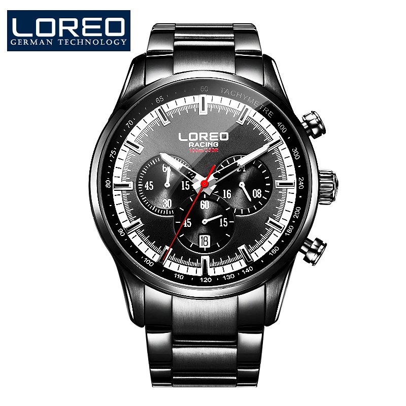 

LOREO high quality silver business mechanical luminous waterproof corrosion resistant scratch resistant high grade men's watch