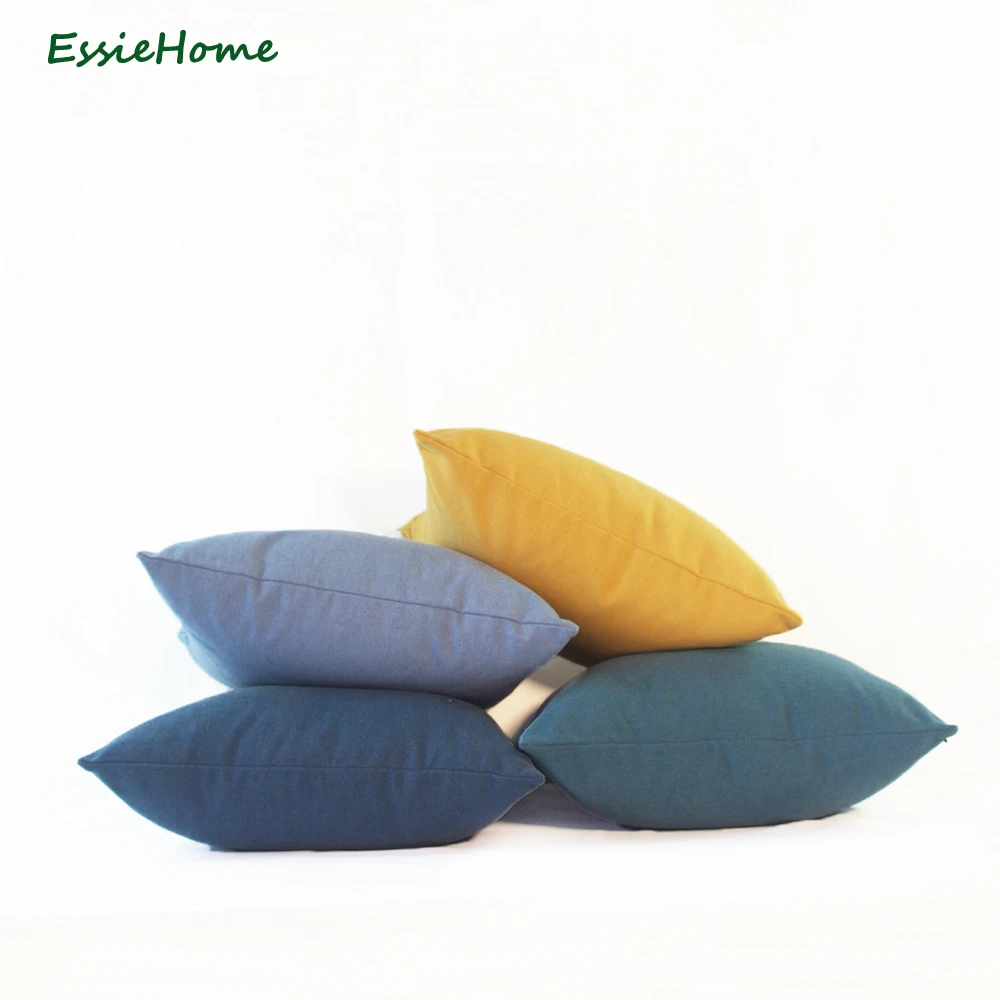 Essie Home 13 цветов каменная промытая хлопковая полиэфирная наволочка из парусины наволочка для дивана стула