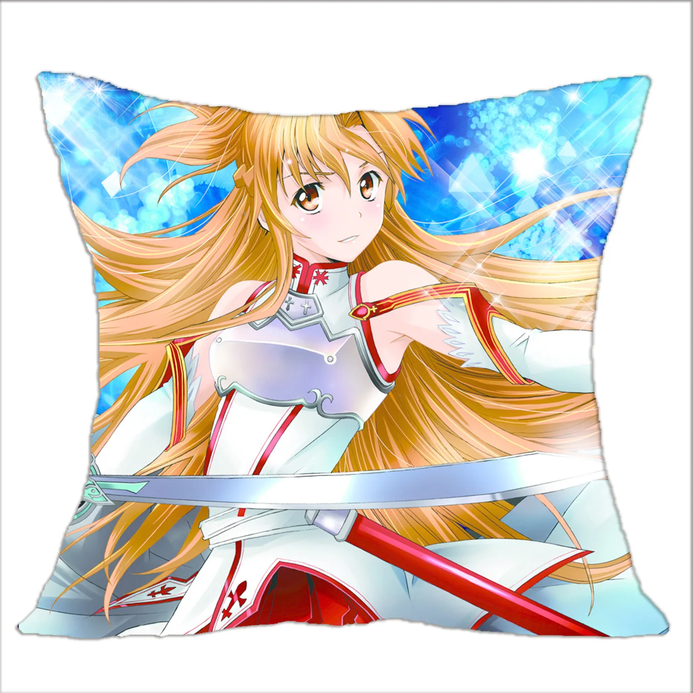 Anime Sword Art Online Square Pillow Case Covers Fashion Japanese Cartoon SAO Figure Asuna Krito Home Decorative Pillowcase Anime Sword Art Online Square Pillow Case Covers Fashion Japanese Cartoon SAO Figure Asuna Krito Home Decorative Pillowcase