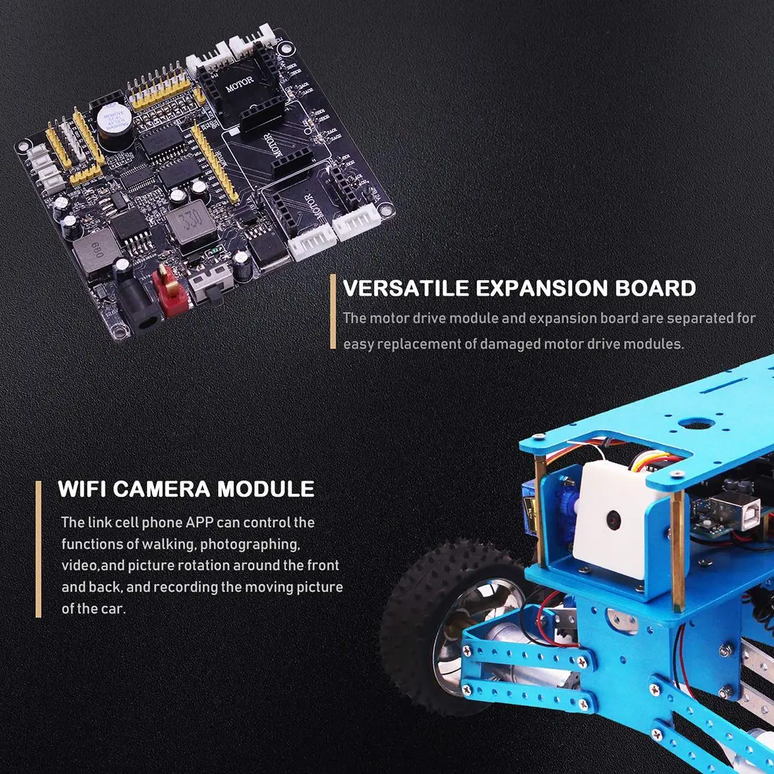  High Quality 6WD Off-Road Robot Car With Camera For Arduino UNO DIY Kit Robot For Programming Intel