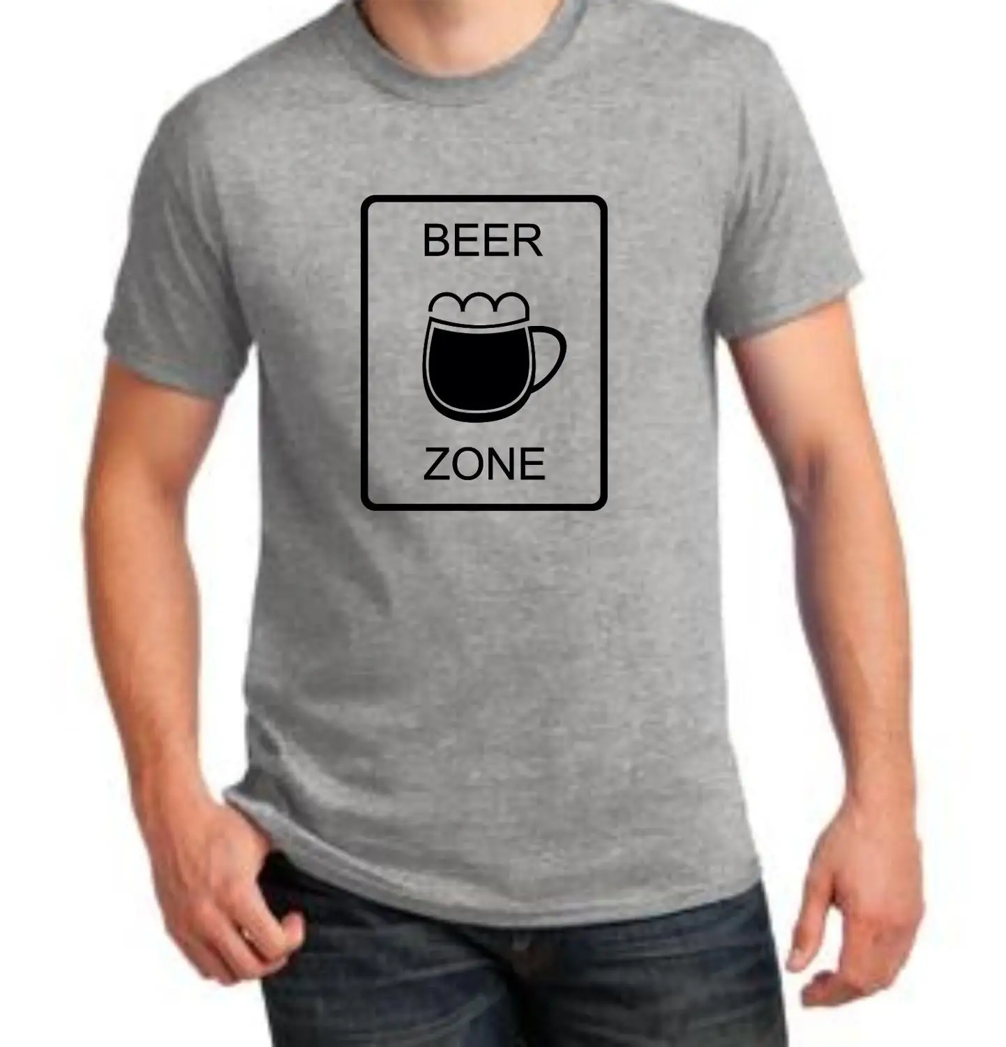 Print Your Own T Shirt Men'S O-Neck New Style Short Sleeve Beer Zone. Drinking Graphic Tee | Мужская одежда