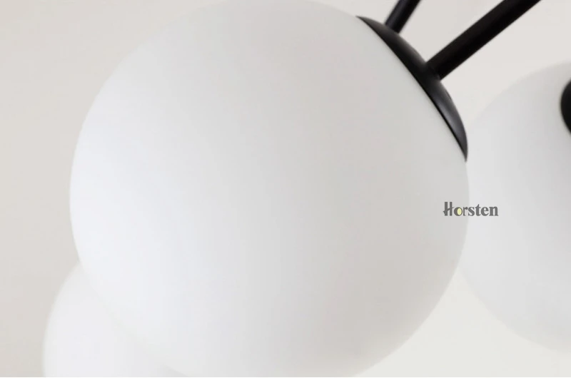 Horsten Nordic Creative Magic Bean Pendant Lights 6812 Heads Glass Ball Pendant Lamp For Living Dining Room Cafe Restaurant E27 (15)