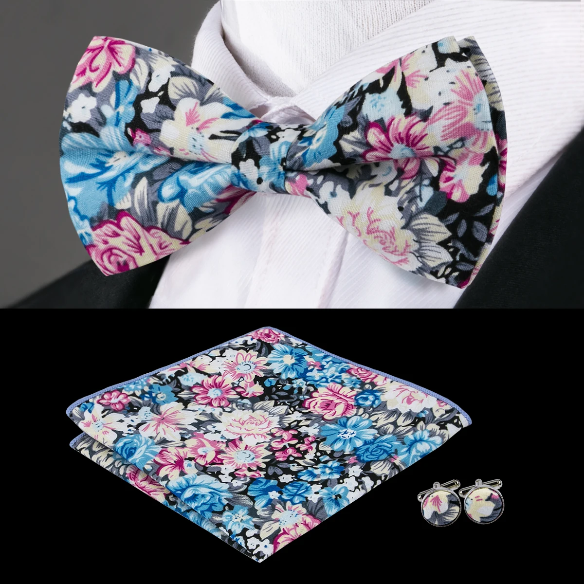 Buy F 678 Hi Tie Floral Bow Tie Set Fashion Bowtie