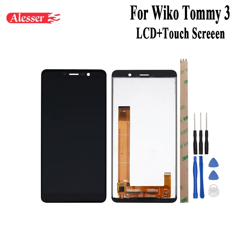 

Alesser For Wiko Tommy 3 LCD Display and Touch Screen Assembly Repair Parts With Tools And Adhesive 5.45" For Wiko Tommy 3 Phone
