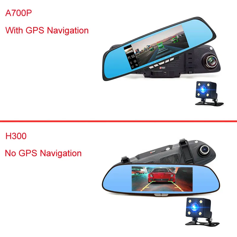 Junsun 6.86 &quotавтомобильная Камера DVR Зеркало Android GPS с Двумя Объективами