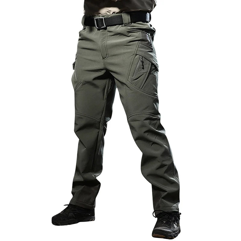 TACVASEN IX9 Мужская зимняя тактическая одежда повседневные брюки-карго военные тепловые Светоотражающие Брюки мужские армейские брюки TD-QZJL-019 - Цвет: Army green