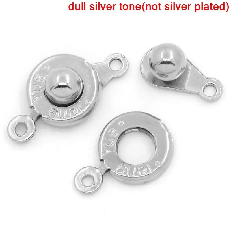 

DoreenBeads Alloy Connectors Findings Round Silver Tone Color Plated 13.5mm( 4/8") x 9.5mm( 3/8"), 4 PCs new