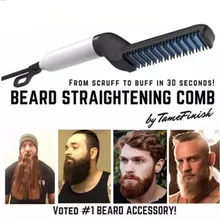 Быстрая щетка для выпрямления бороды, электрическая прямая щетка для волос, Волшебная Массажная Расческа для мужчин